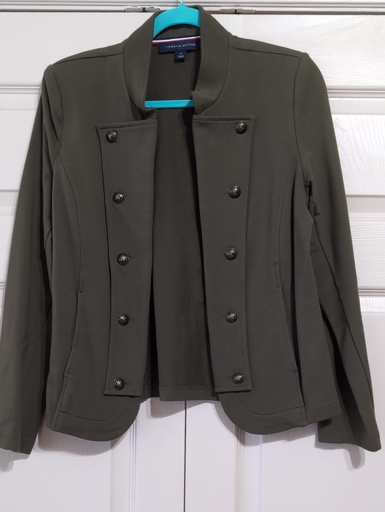 Tommy Hilfiger Jackets & Blazers - Tommy Hilfiger Olive Military-Inspired Double-Breasted Blazer